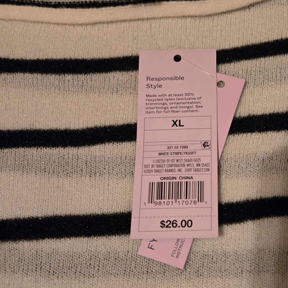 Chic Striped Knit Sweater - Picture 2 of 2